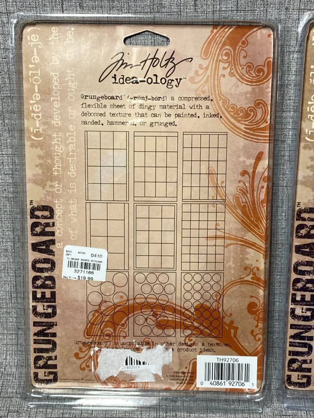 NEW Tim Holtz Idea-ology Grungeboard Harlequin Basics & Harlequin Shapes